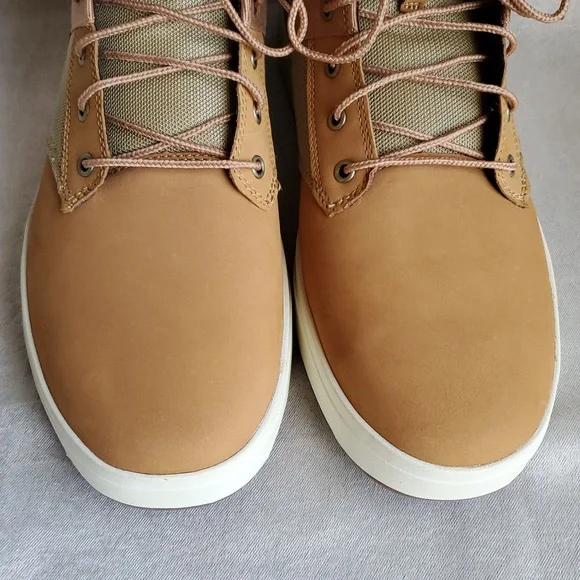 🆕️ TIMBERLAND Davis Square L/F Boot Wheat Nubuck Leather MEN'S SIZE: 13 - Picture 12 of 15